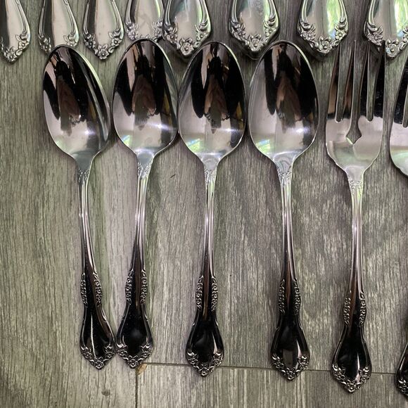 Flatware Service for 4 Rogers Oneida Mansfield Stainless Steel 20 pc Vintage 90s - Picture 7 of 8